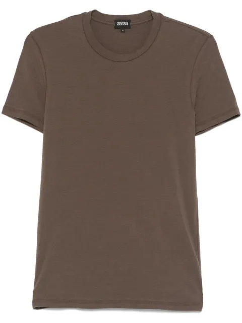 Zegna crew-neck T-shirt Brown N3M201800