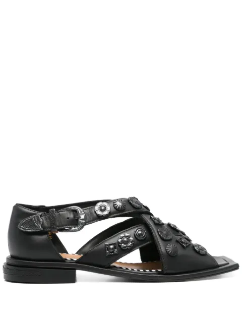 Toga Pulla cross-strap sandals Black AJ1270