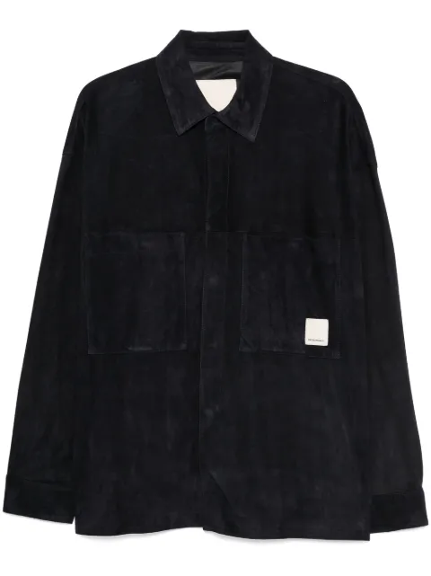 Emporio Armani suede shirt jacket Blue EM001156AF13843