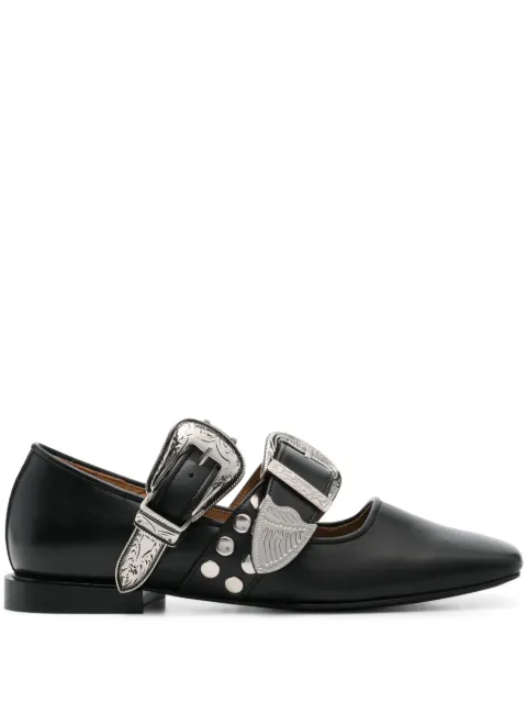 Toga Pulla buckle-detail ballet flats Black FTGPW140809005
