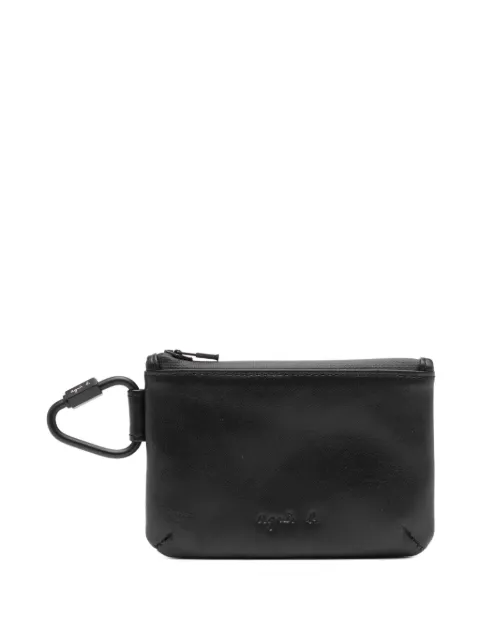 agnès b. leather coin case Black P686VCY5