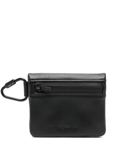 agnès b. leather wallet Black P685VCY5