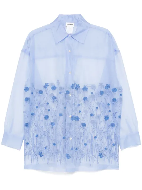 P.A.R.O.S.H. floral-embroidered shirt Blue SORGENTED381231