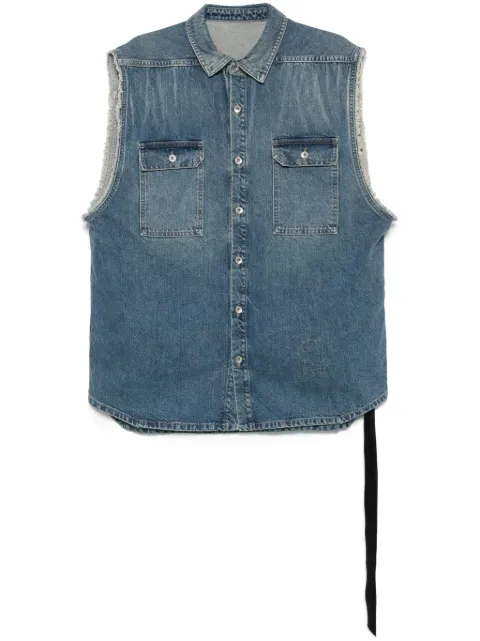 Rick Owens DRKSHDW SL Tommy Jumbo gilet Blue LDU01E3764DWB