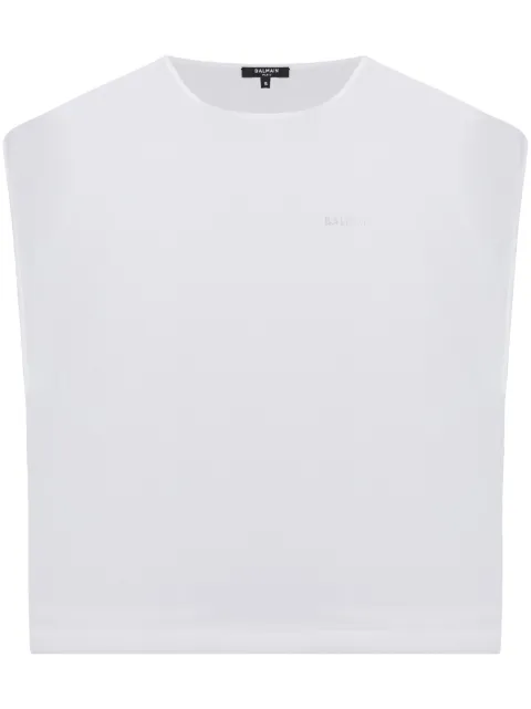 Balmain transparent beach cover-up Black BKM432300