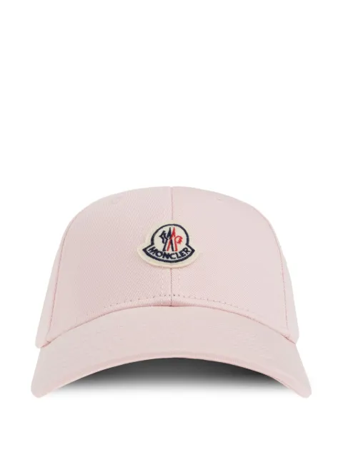 Moncler logo-patch gabardine baseball cap Pink L10933B0000804863