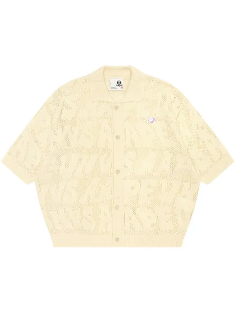 A BATHING APE® knitted shirt Yellow AKNC330XXO
