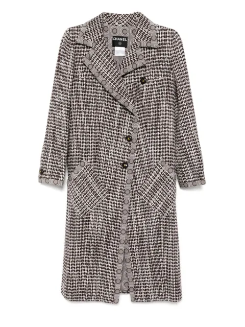 CHANEL Pre-Owned 2001 single-breasted coat Brown 01AP18181W02829B1860