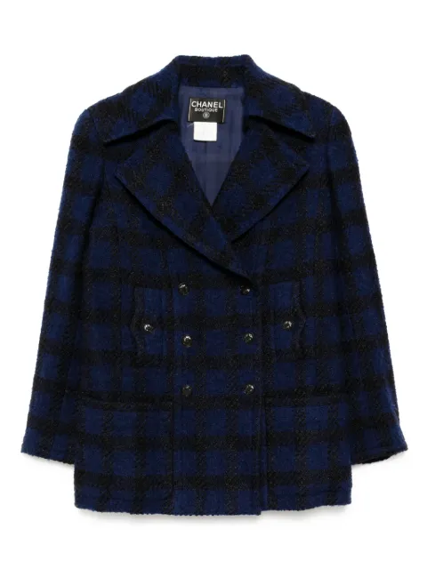 CHANEL Pre-Owned 1996 double-breasted jacket Blue 96AP08324V05091A0139