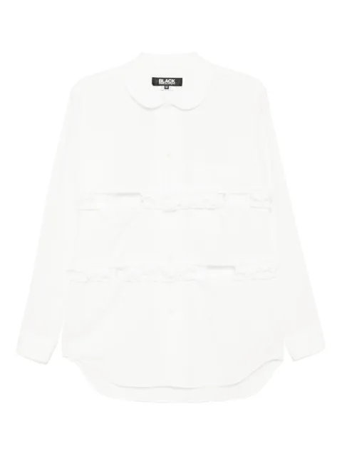 Black Comme Des Garçons ruffle peter pan-collar shirt White 1OB012052