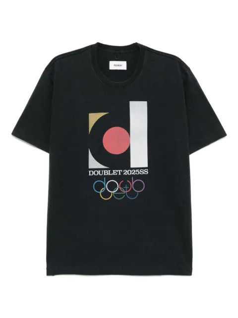 Doublet graphic-print T-shirt Black 25SS46CS383