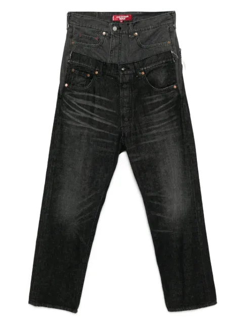 Junya Watanabe MAN patchwork panelled jeans Black WOP217051