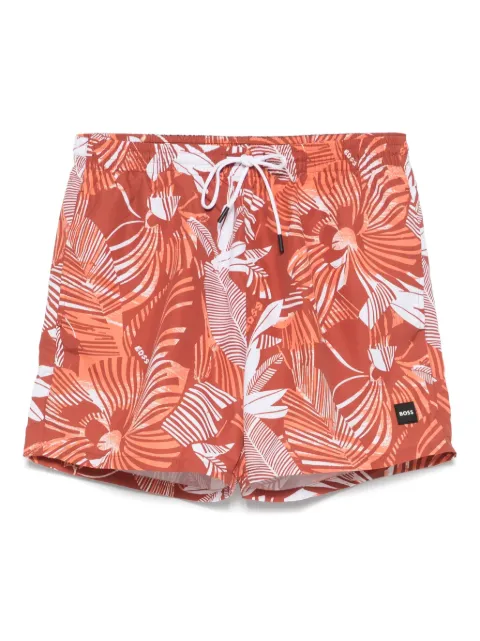 BOSS printed swim shorts Brown 50508844