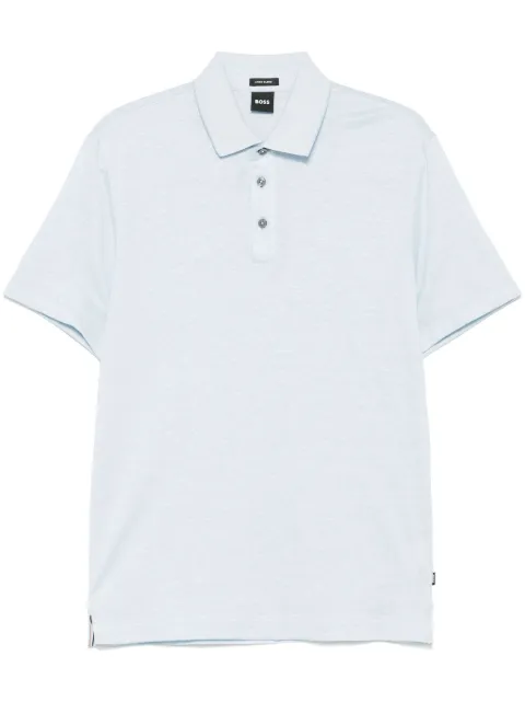 BOSS mélange-effect polo shirt Blue 50537501