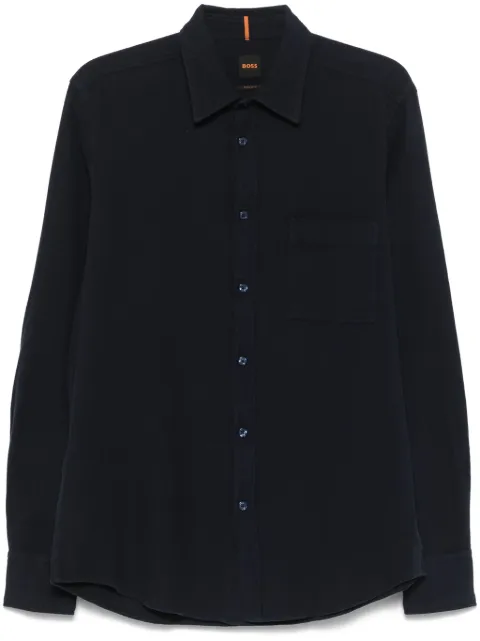 BOSS cotton shirt Blue 50538773