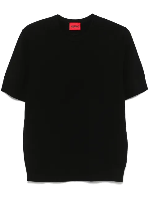 HUGO fine-knit T-shirt Black 50536693