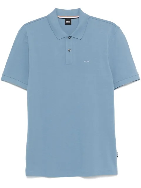 BOSS logo-embroidered polo shirt Blue 50468362