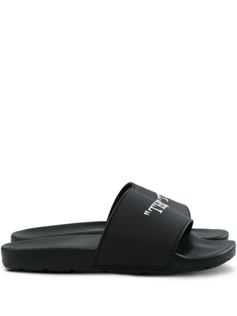 Off-White text-embellished slides Black OMIU003S25MAT0011001