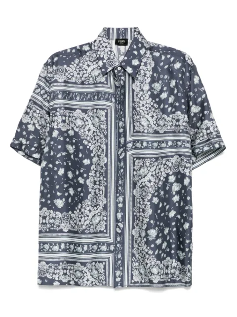 FENDI bandana-print shirt Blue FS0795AUVQ