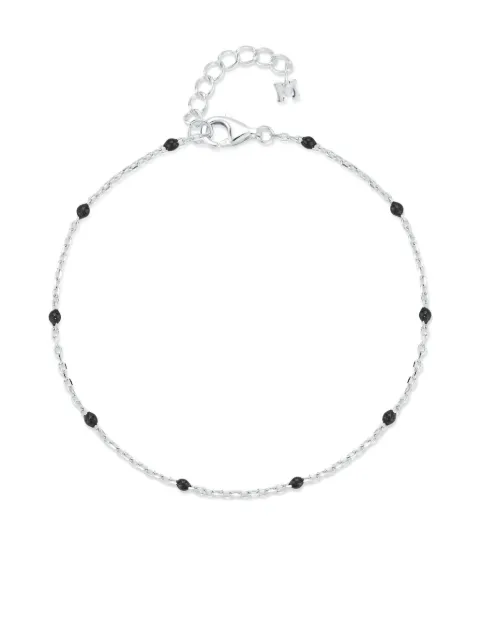 Mateo sterling silver Station bracelet Silver BLACKENAMELSTATIONCHAINBRACELET