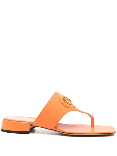 Valentino Garavani VLogo leather slides Orange WS0LA9DSH