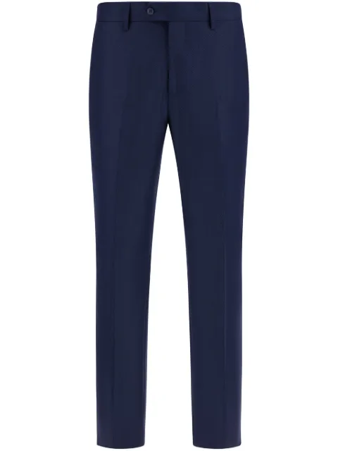 Boggi Milano Bird's Eye trousers Blue BO24C000702