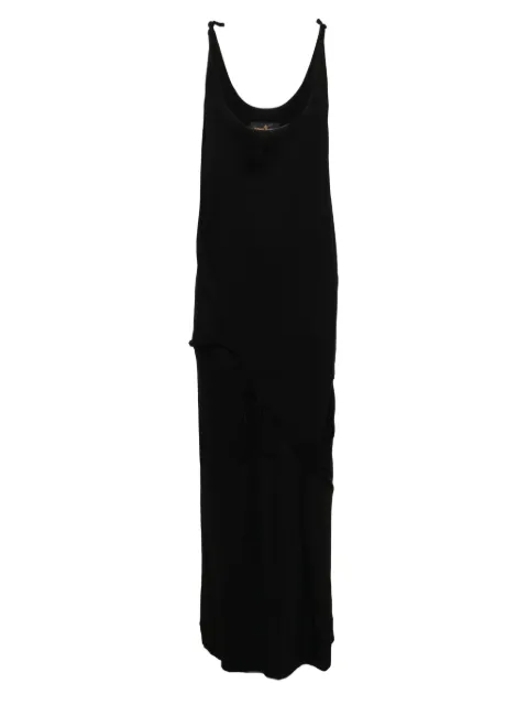 Vivienne Westwood Pre-Owned 2016-2017's wrap maxi dress Black WE720UE