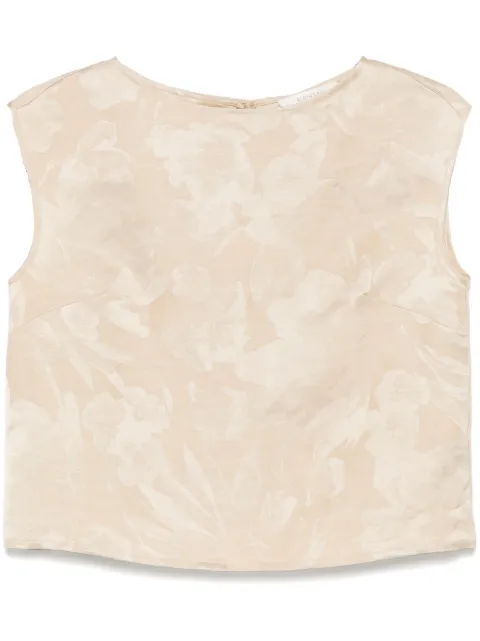 Incotex floral-jacquard tank top Neutrals 5S1002L9483