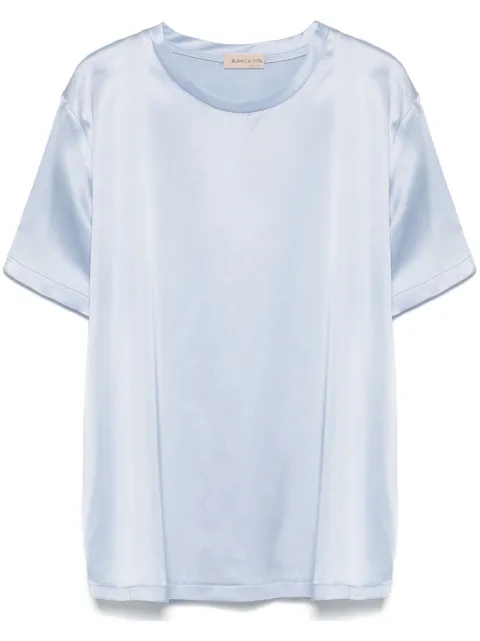 Blanca Vita satin T-shirt Blue TILLIA4902