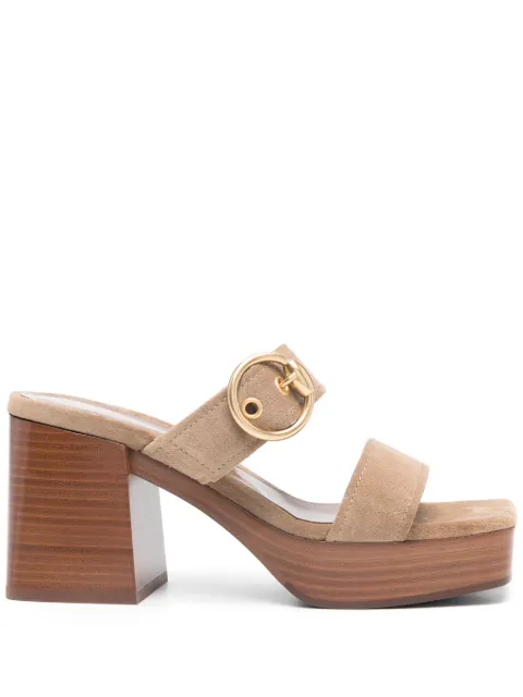 Gianvito Rossi 90mm suede sandals Brown G1005145CUOVLU