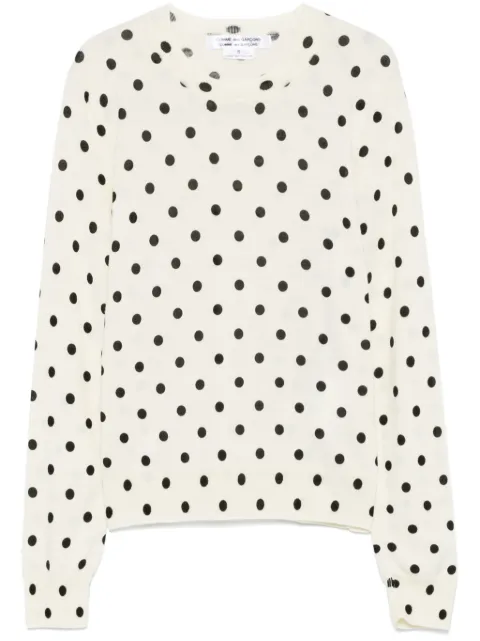 Comme Des Garçons Comme Des Garçons polka-dot sweater White RON508