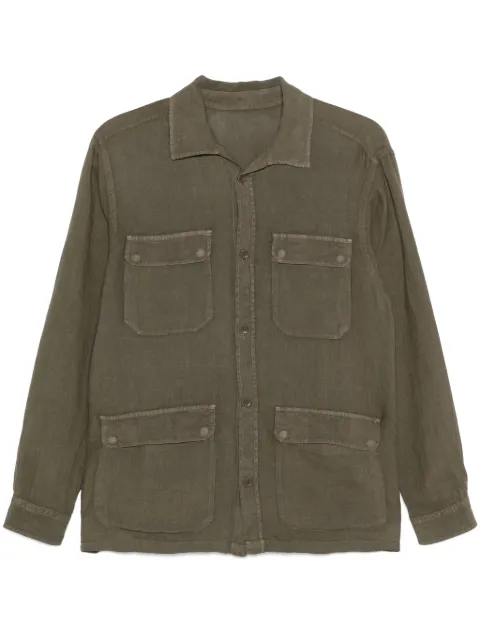 Herno linen shirt jacket Green FI000123U17140