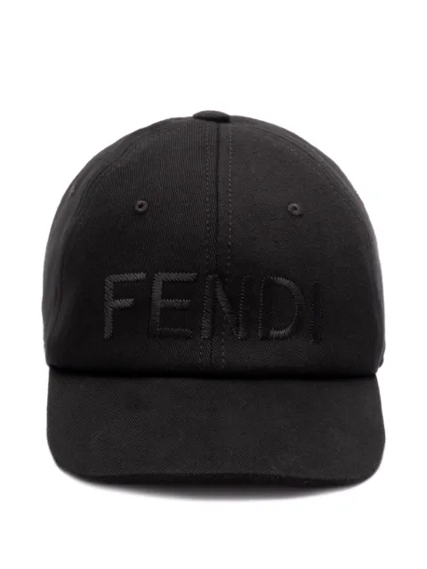 FENDI logo-embroidered baseball cap Black FXQ969AU3Q