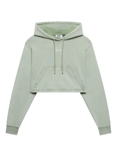 GCDS logo-tag hoodie Green B1CW1902JH6