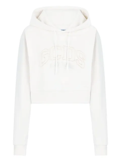 GCDS logo-embroidered hoodie Neutrals B1CW1901JG5