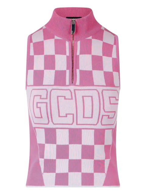 GCDS logo-print top Pink B1CW2101KH7