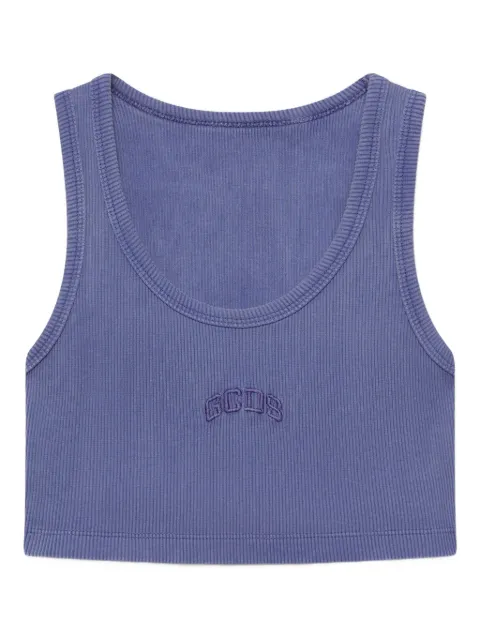 GCDS logo-embroidered tank top Purple B1CW2811JI8