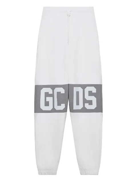 GCDS logo-print cotton sweatpants White B1XM3001JD1