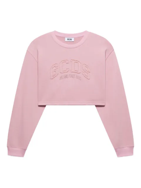GCDS logo-embroidered T-shirt Pink B1CW1516JG5