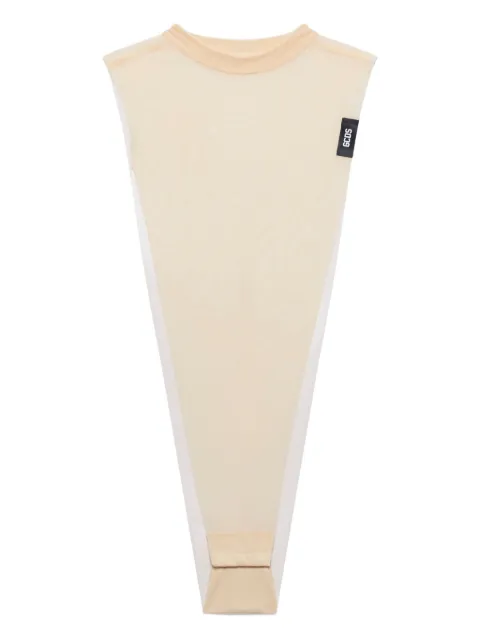 GCDS Inverted Triangle bodysuit Neutrals B1CW2604TO5
