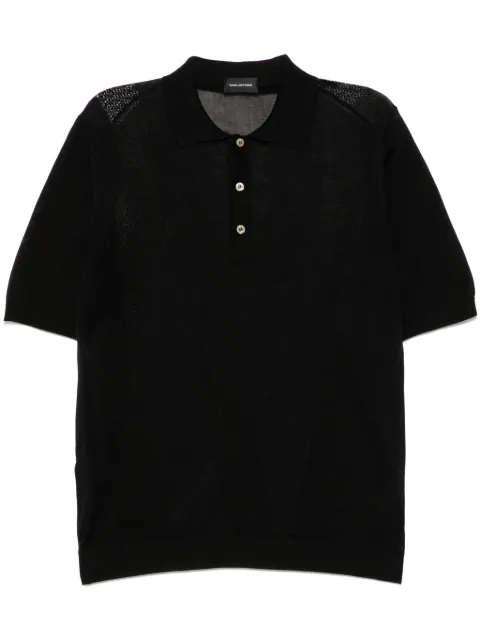 Tagliatore knitted polo shirt Black PWE250525E193