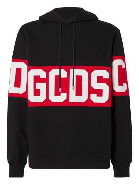 GCDS Band-logo hoodie Black B1XM1900JD1