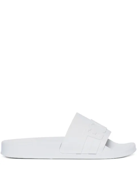 GCDS logo-embossed pool slides White B1EU4901AG8