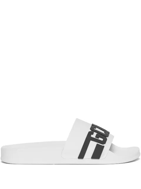 GCDS logo-embossed pool slides White B1EU4901AG8