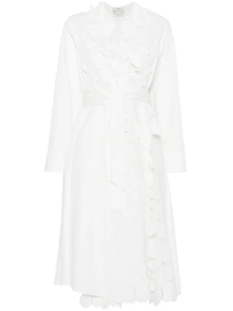 Forte Forte floral-appliqué belted dress White 13608MYDRESS