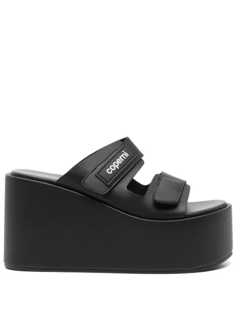 Coperni 95mm Patch sandals Black COPSH76F6015