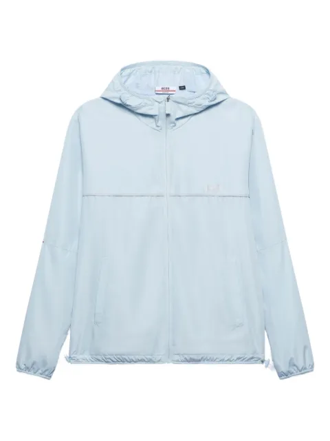 GCDS logo-appliqué windbreaker jacket Blue B1EM0204AW1