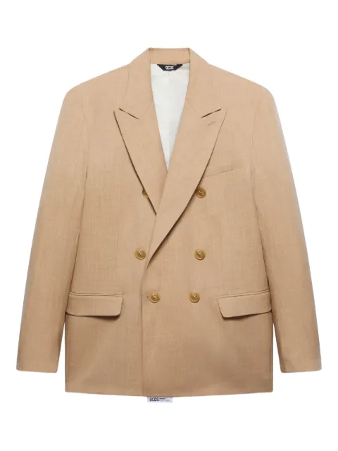 GCDS mélange-effect blazer Neutrals B1CM0803TM8