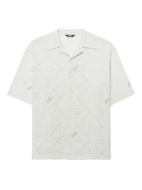 GCDS broderie-anglaise shirt White B1CM2405TM3
