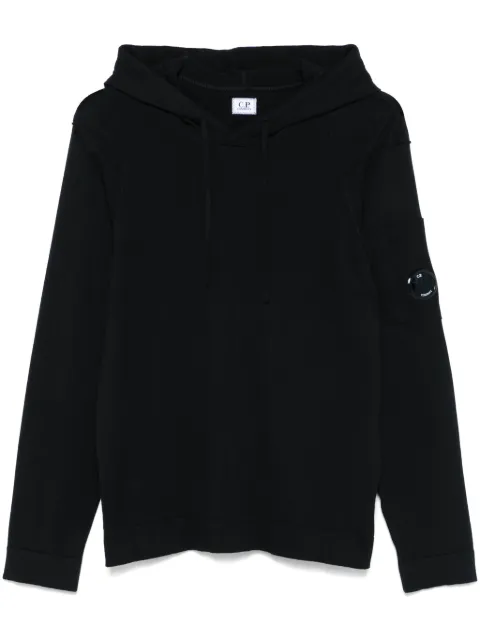 C.P. Company Sea Island Lens-detail hoodie Black 18CMKN074A004037A